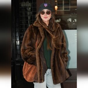 Genuine short Brown Fur